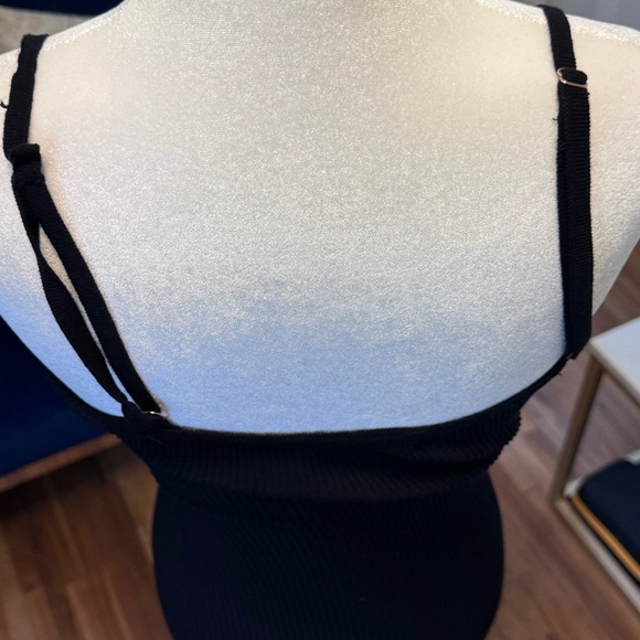 LOVE TREE Black Ribbed Bodycon Midi Dress - Picture 5 of 8